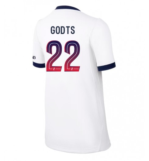 Paris Saint-Germain Mika Godts #22 Venkovní Dres pro Dámské 2026-27 Krátký Rukáv Paris Saint-Germain Mika Godts #22 Venkovní Dres pro Dámské 2026-27 Krátký Rukáv